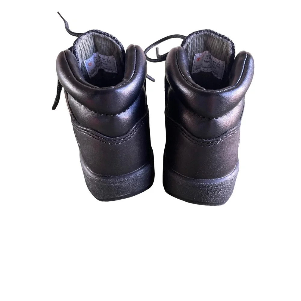 Kids Timberland Black Leather Lace Up Waterproof Boots Toddler Size 4‎ Hiking